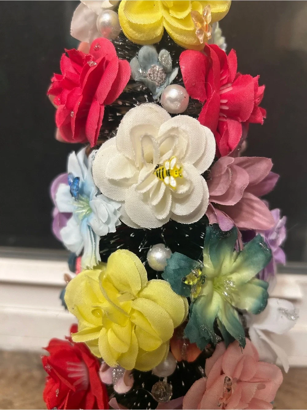 Multicolor Floral Decorative Tree 10 inch. - Home Accents